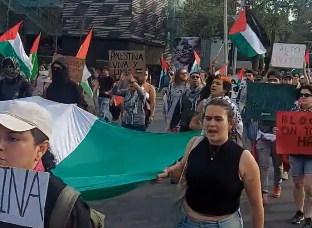 ONGs Pro-Palestina se movilizan en CDMX contra Trump