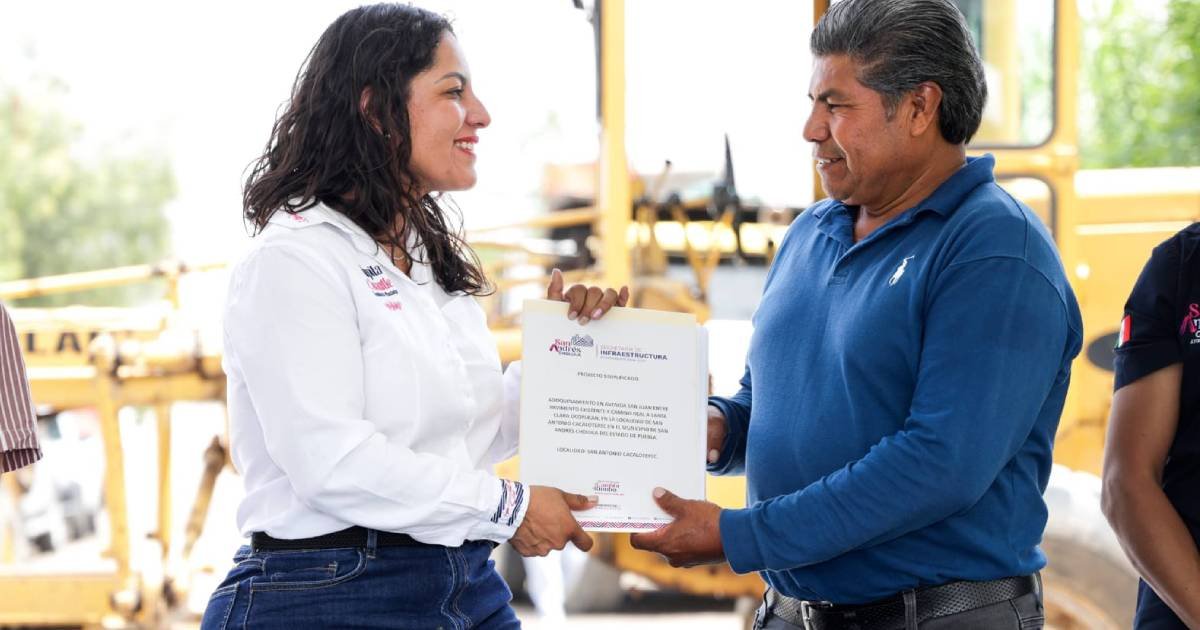 Fortalece Lupita Cuautle infraestructura urbana de San Andrés Cholula