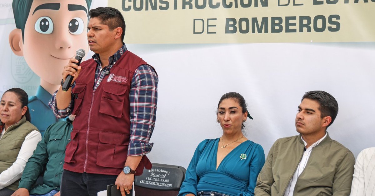 Omar Muñoz inicia obra de construcción de estación de bomberos