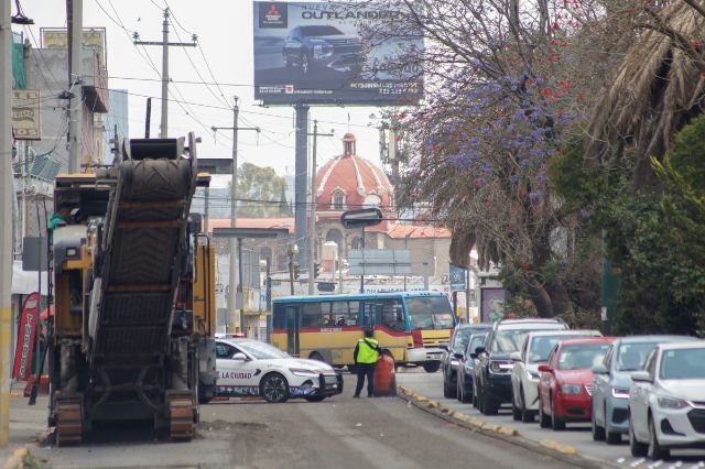 Obras viales provocarán tráfico intenso en principales accesos de Puebla capital esta semana
