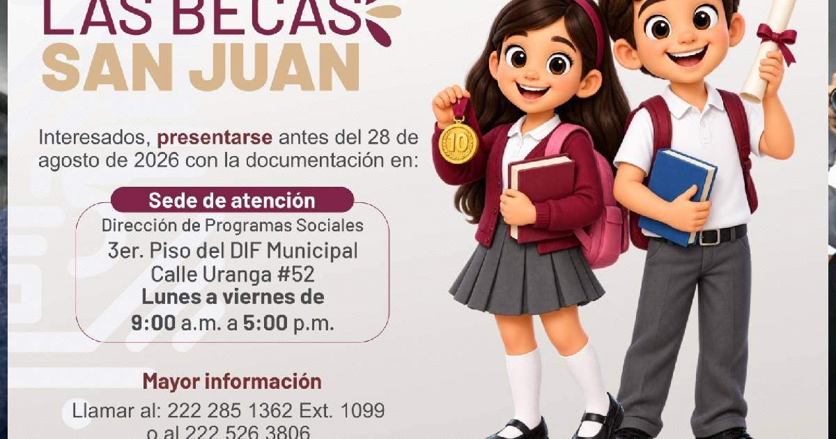 Becas San Juan apoyarán a estudiantes de Cuautlancingo con promedio de 10